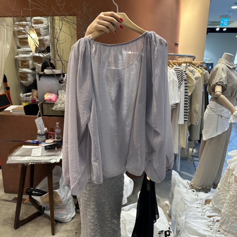 MIENNE韓國直郵女裝新品職業休閑熱賣時尚推薦襯衫蕾絲衫MIENNE襯衫/蕾絲衫