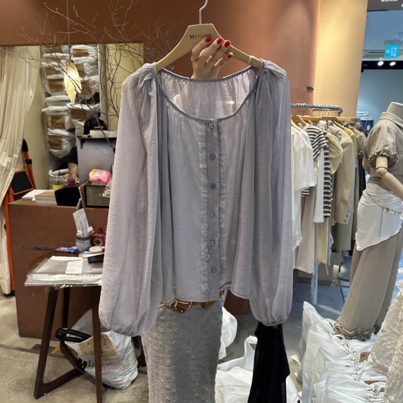 MIENNE韓國直郵女裝新品職業休閑熱賣時尚推薦襯衫蕾絲衫MIENNE襯衫/蕾絲衫圖色3