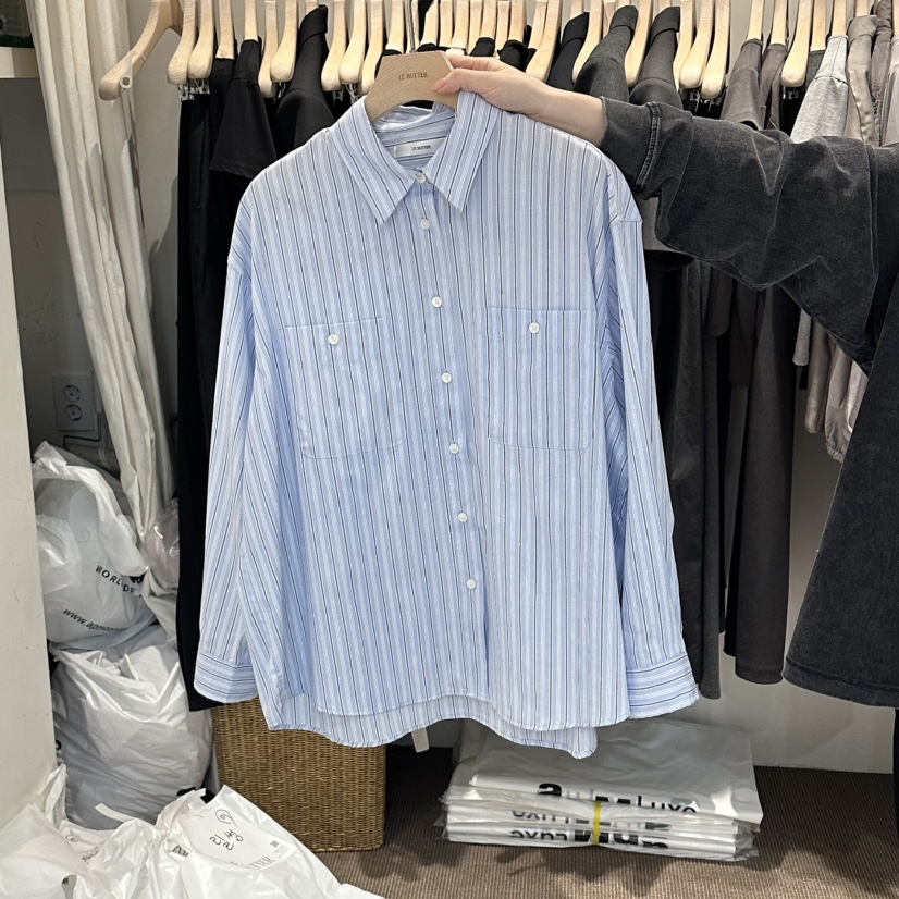 LE BUTTER韓國東大門直郵女裝新品26夏季職業襯衫蕾絲衫LE BUTTER襯衫/蕾絲衫圖色1