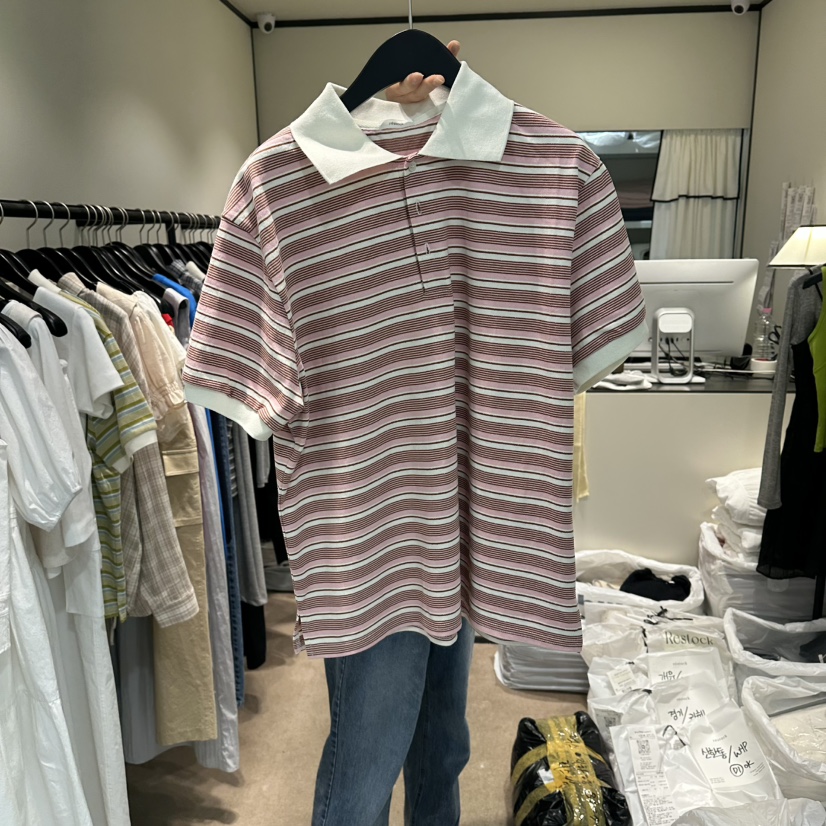RE STOCK韓國直郵女士新款人氣推薦26夏季時尚休閑熱賣T恤RE STOCKT恤圖色1
