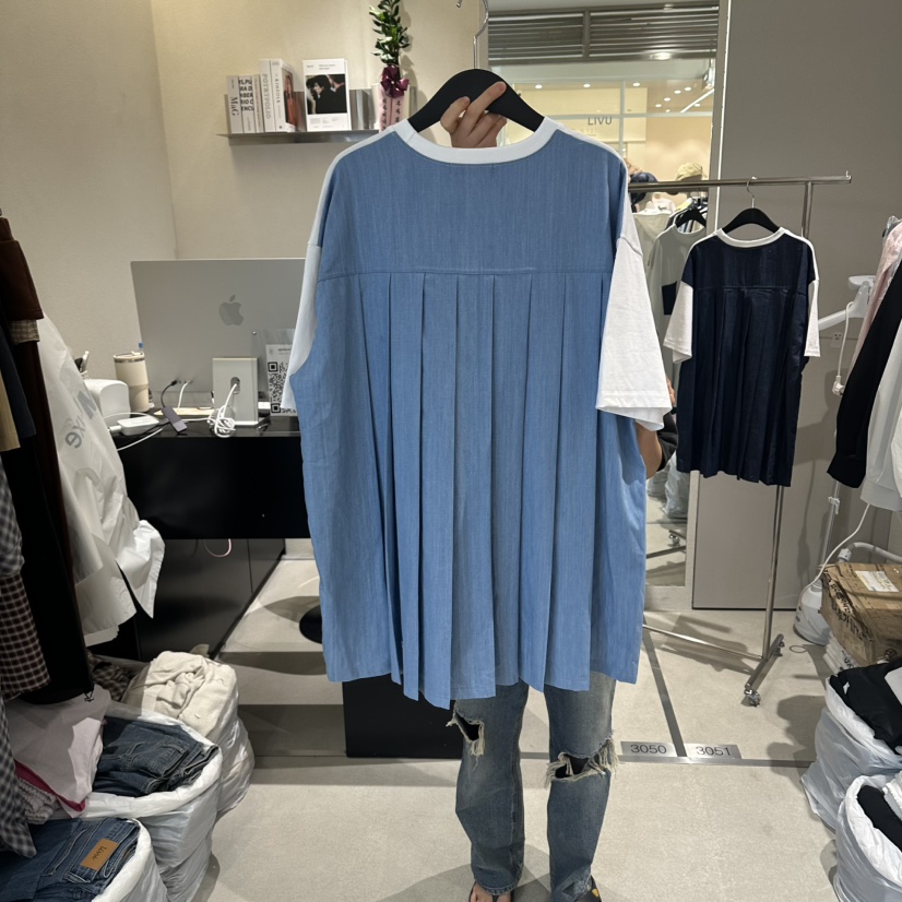 LIVU/MEMO CLASSIC韓國直郵女裝新品時尚人氣連衣裙撞色LIVU/MEMO CLASSIC連衣裙