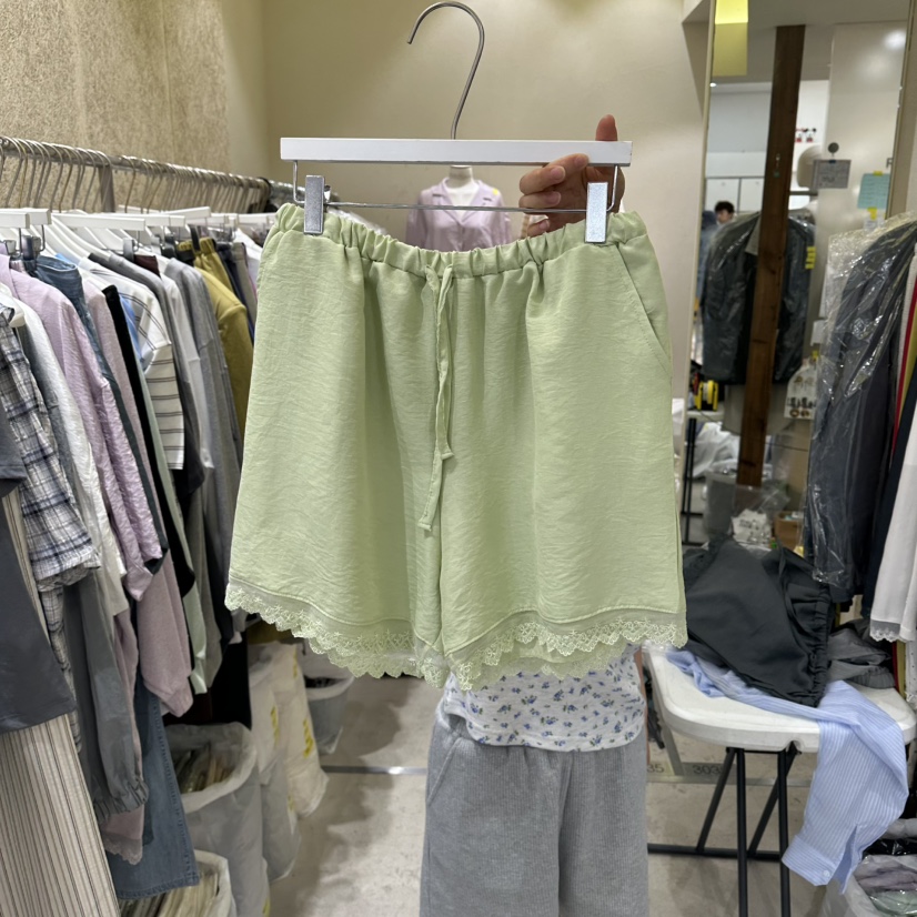 REFLAT韓國直郵女士新品人氣熱賣休閑時尚職業26春夏短褲緞面REFLAT短褲圖色1