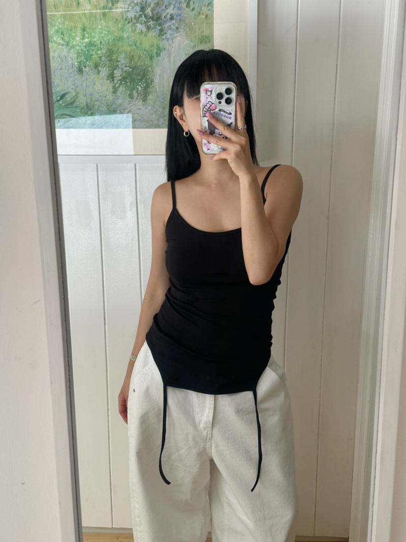 BYRING韓國東大門代購女士新品推薦26夏季吊帶背心不含內搭BYRING吊帶/背心