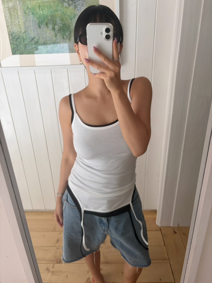 BYRING韓國東大門代購女士新品推薦26夏季吊帶背心不含內搭BYRING吊帶/背心