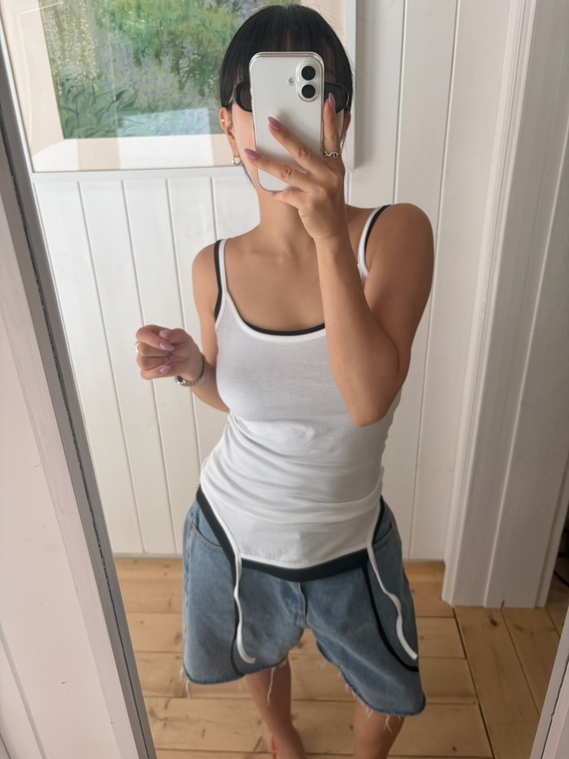 BYRING韓國東大門代購女士新品推薦26夏季吊帶背心不含內搭BYRING吊帶/背心