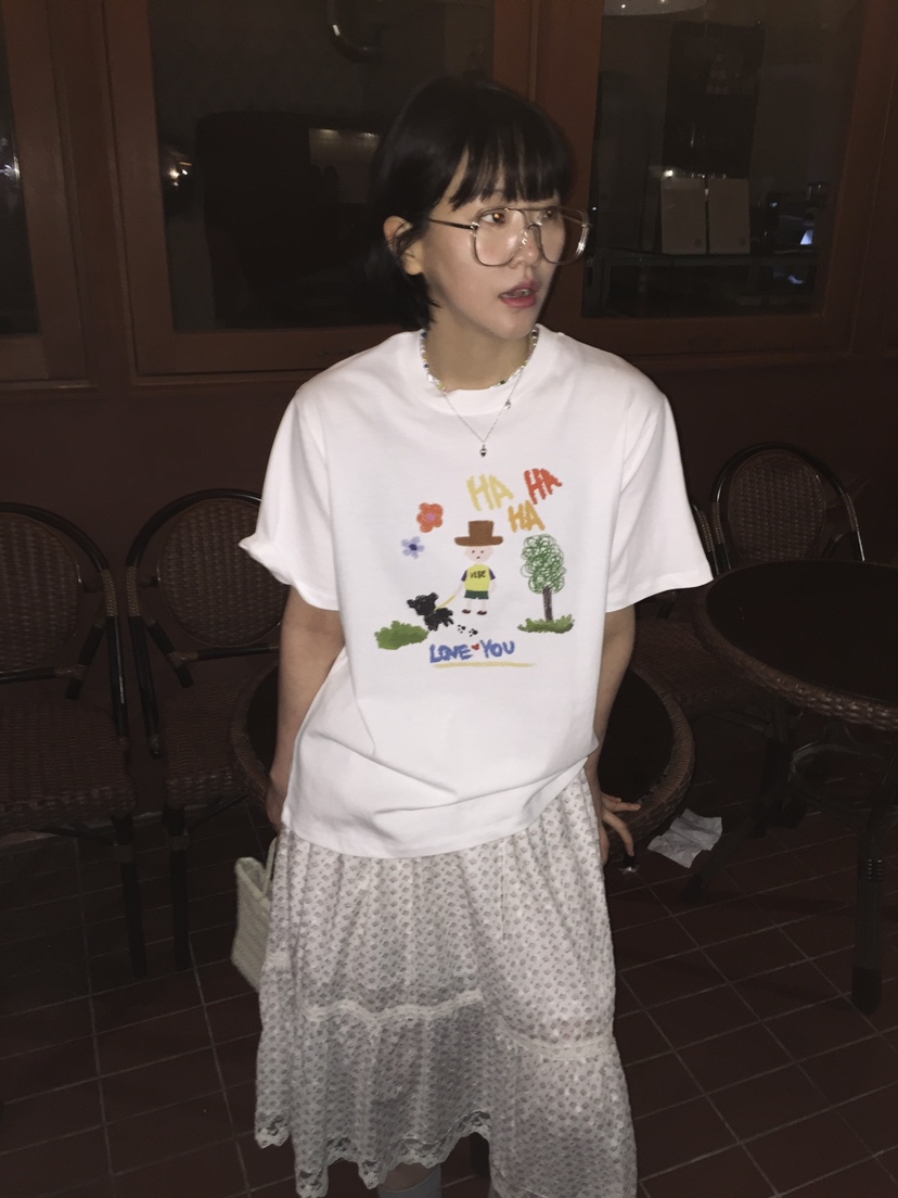 ARCHIVE-P東大門實拍韓國女士新品休閑時尚26春夏人氣T恤ARCHIVE-PT恤