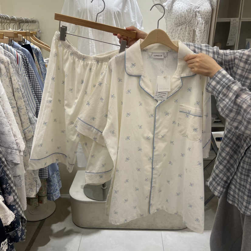LUNALUZ-L韓國東大門直郵女裝新品26夏季人氣26春夏睡衣套裝LUNALUZ睡衣圖色1