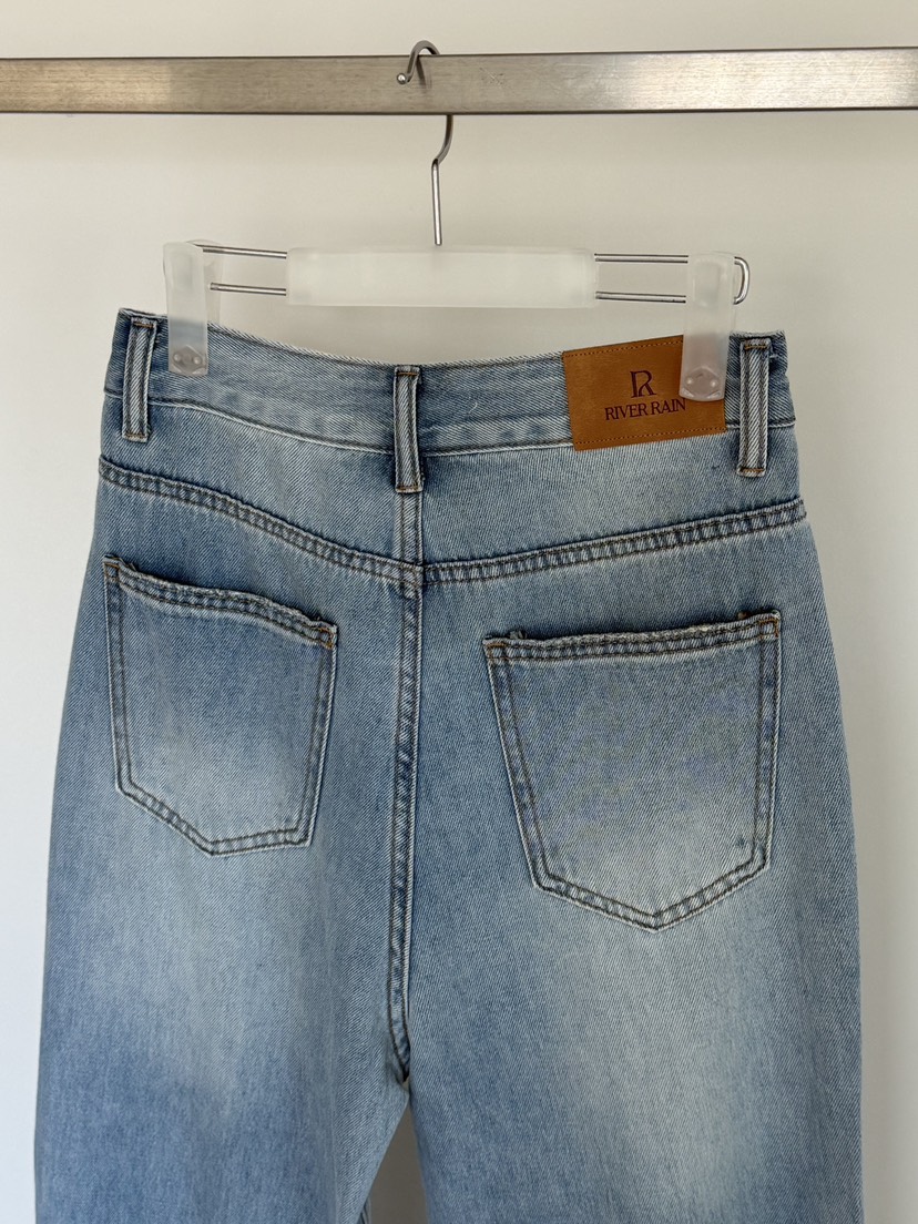 RIVER RAIN韓國直郵實拍女裝新品職業人氣26夏季休閑牛仔褲RIVER RAIN牛仔褲