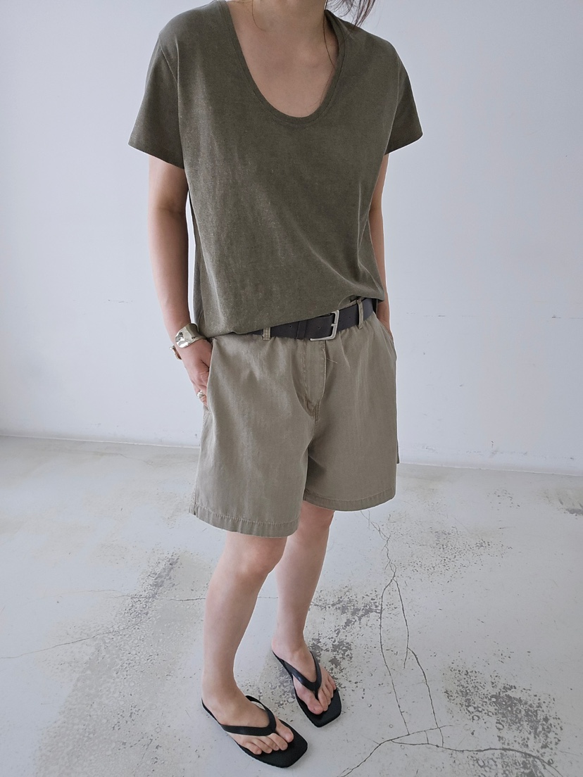 J SHOP韓國代購女士新款時尚人氣推薦26春夏26夏季短褲人字紋J_SHOP短褲