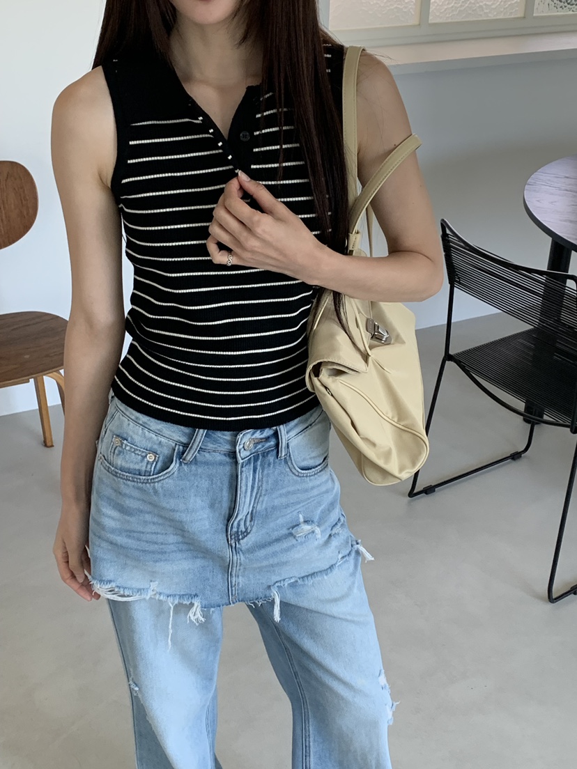RIVER RAIN韓國代購女士新品時尚26夏季職業休閑吊帶背心RIVER RAIN吊帶/背心