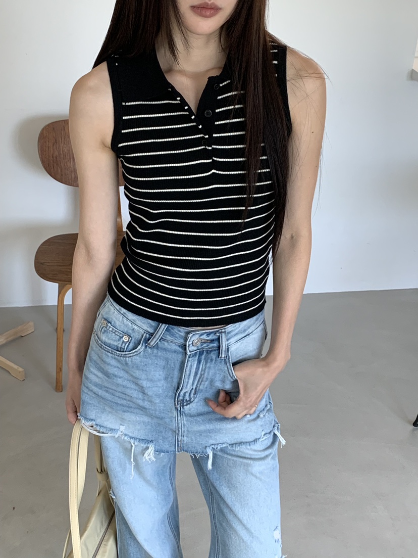 RIVER RAIN韓國代購女士新品時尚26夏季職業休閑吊帶背心RIVER RAIN吊帶/背心