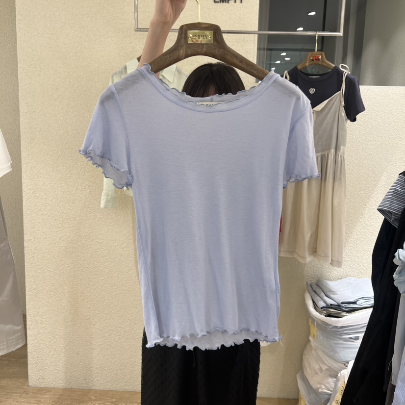 EMPTY韓國代購女士新款職業休閑人氣26夏季26春夏推薦T恤EMPTYT恤圖色3