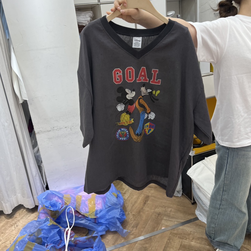 DE LINE韓國直郵實拍女裝新品職業人氣推薦時尚26春夏T恤DE LINET恤圖色2