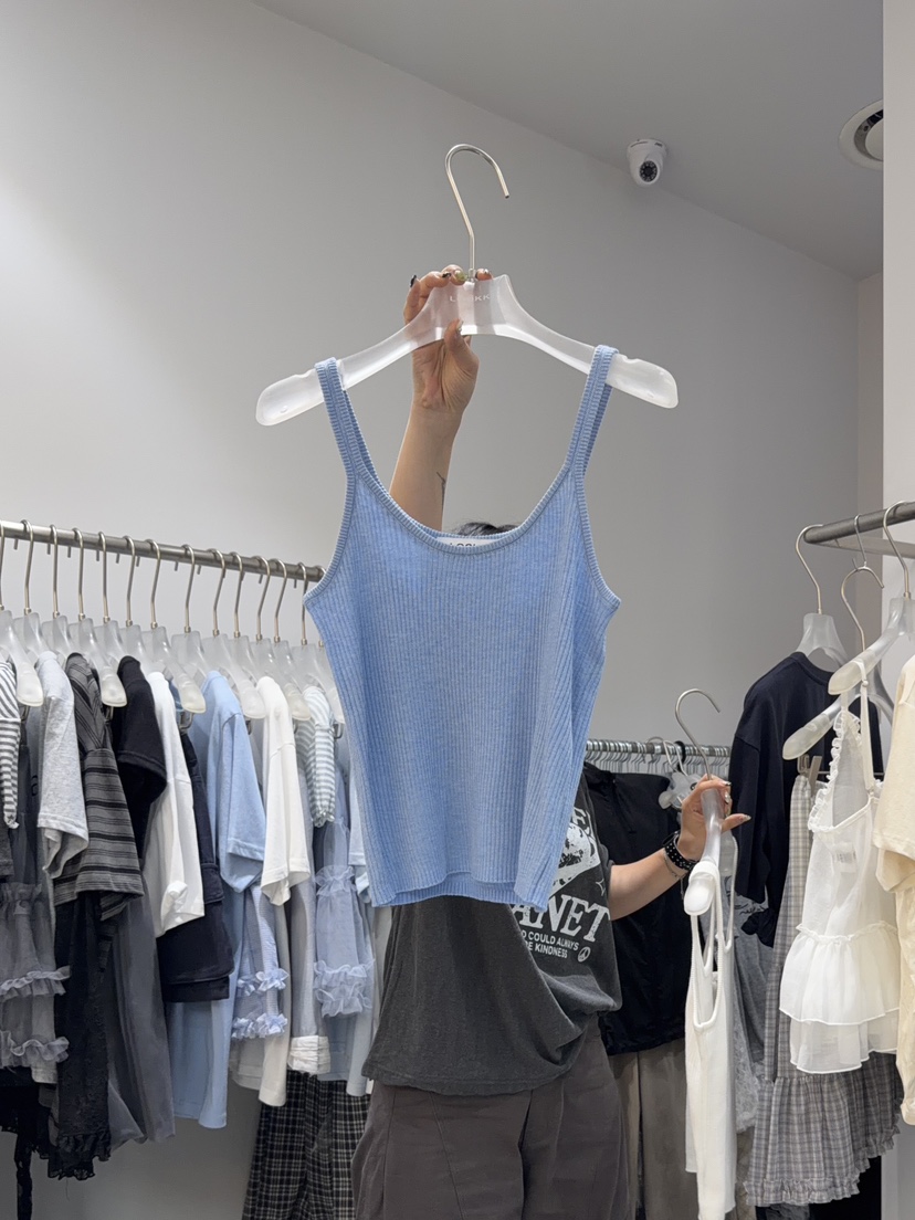 LOOKK/MIMME韓國直郵女士新品職業吊帶背心無袖針織衫亞麻羅紋LOOKK/MIMME吊帶/背心圖色3
