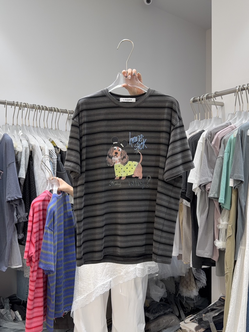 LOOKK/MIMME韓國東大門代購女裝新品人氣26春夏26夏季T恤LOOKK/MIMMET恤圖色1