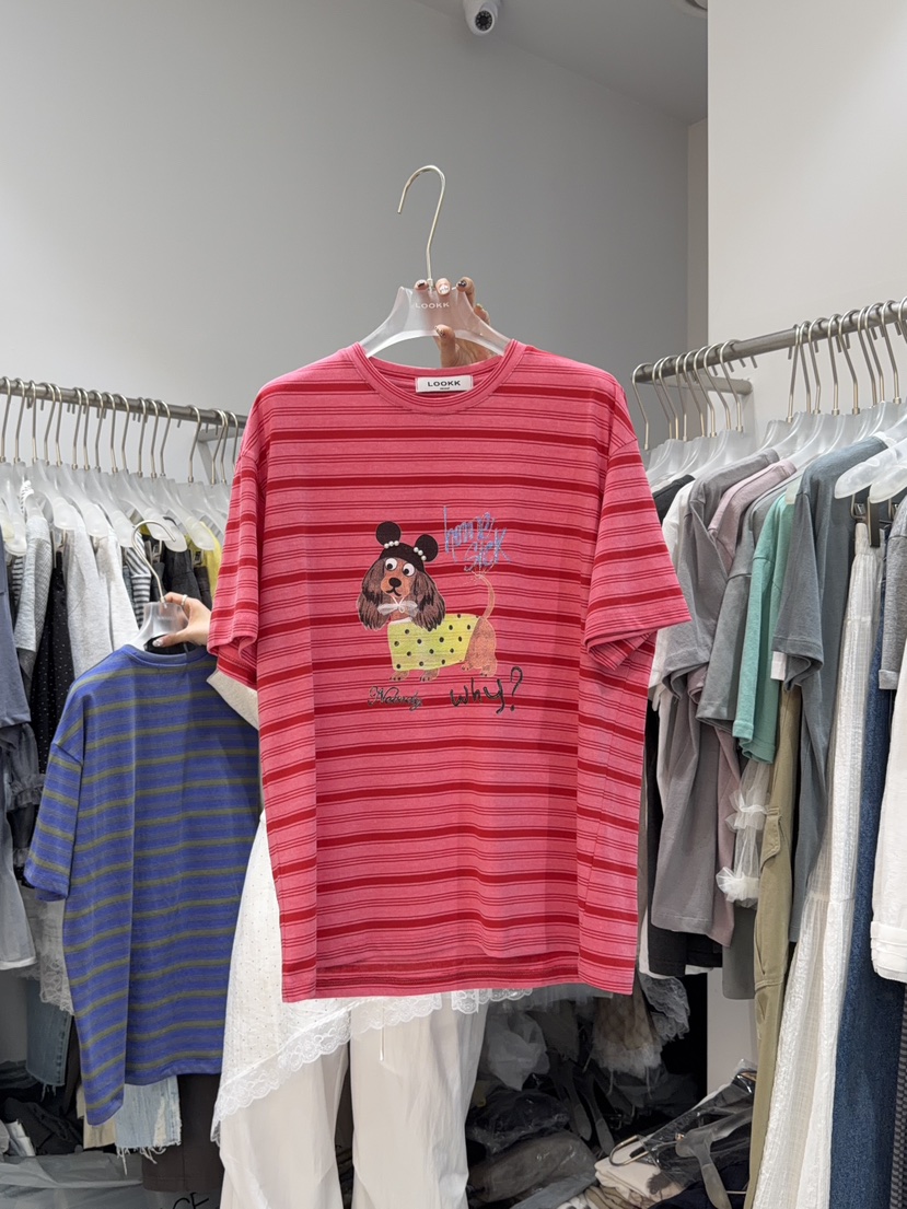 LOOKK/MIMME韓國東大門代購女裝新品人氣26春夏26夏季T恤LOOKK/MIMMET恤圖色2