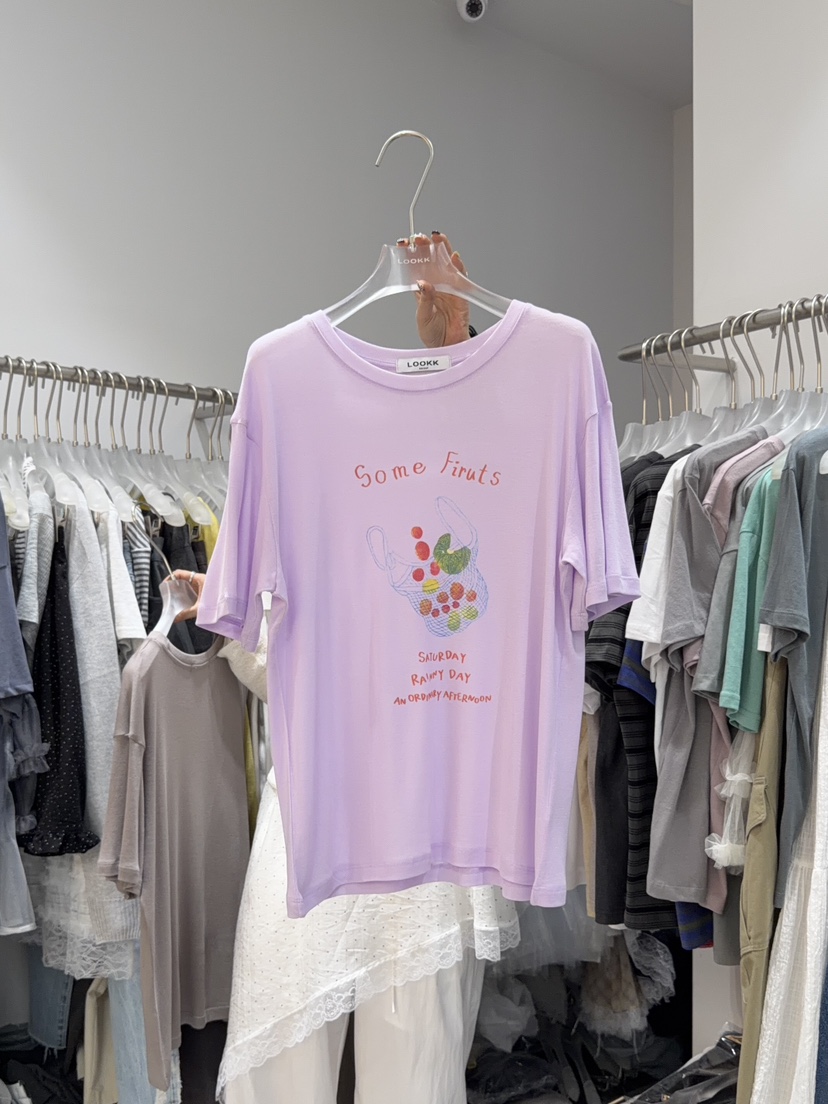 LOOKK/MIMME韓國東大門代購女裝新品26春夏人氣職業熱賣T恤LOOKK/MIMMET恤圖色2