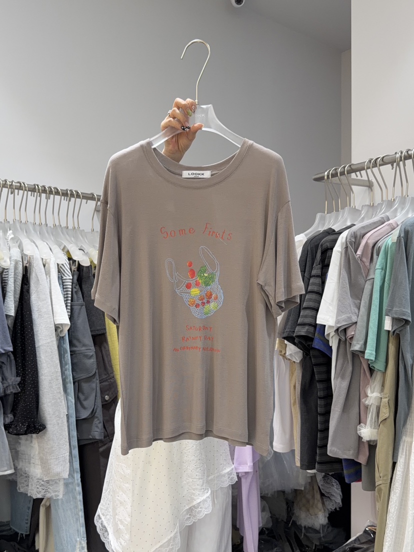 LOOKK/MIMME韓國東大門代購女裝新品26春夏人氣職業熱賣T恤LOOKK/MIMMET恤圖色3