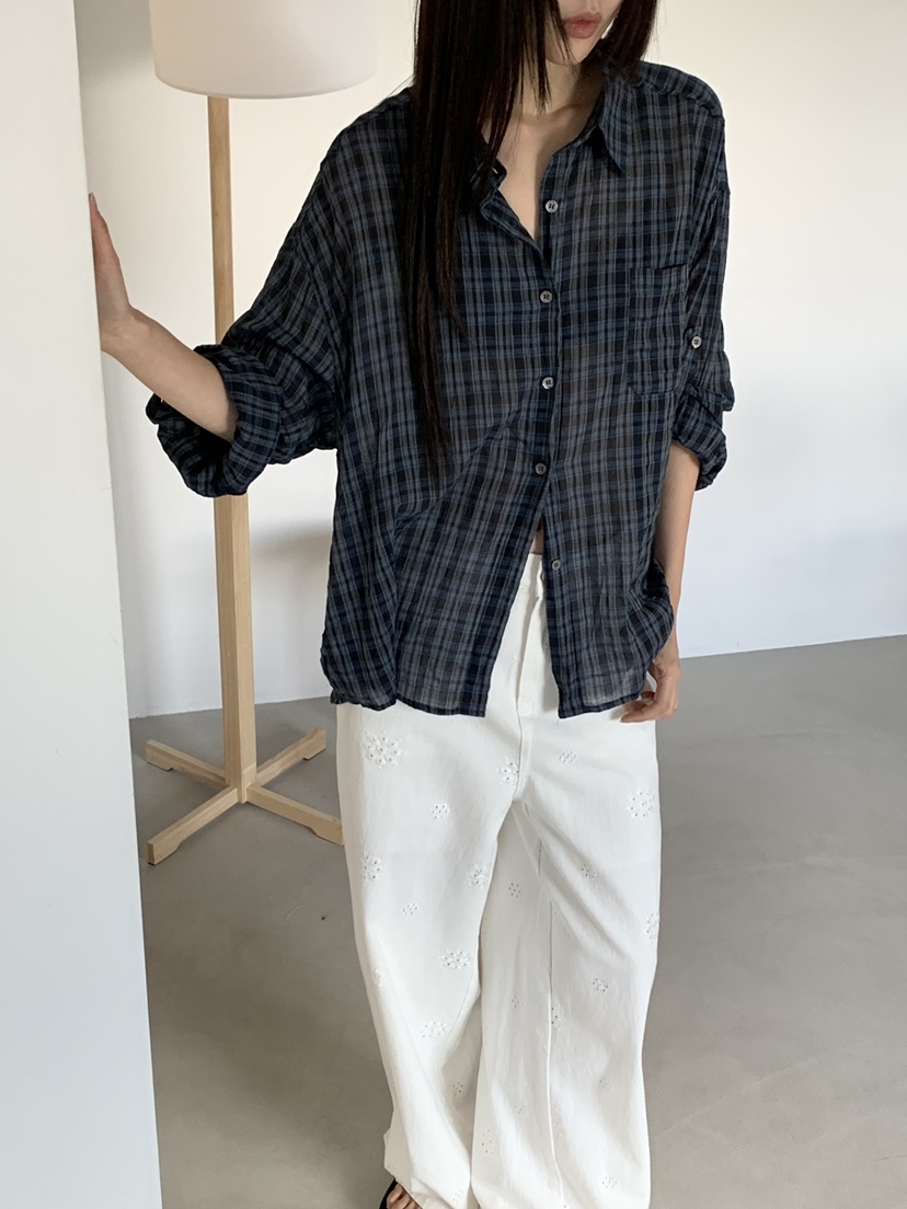 RIVER RAIN韓國東大門代購女裝新款推薦26夏季襯衫蕾絲衫RIVER RAIN襯衫/蕾絲衫