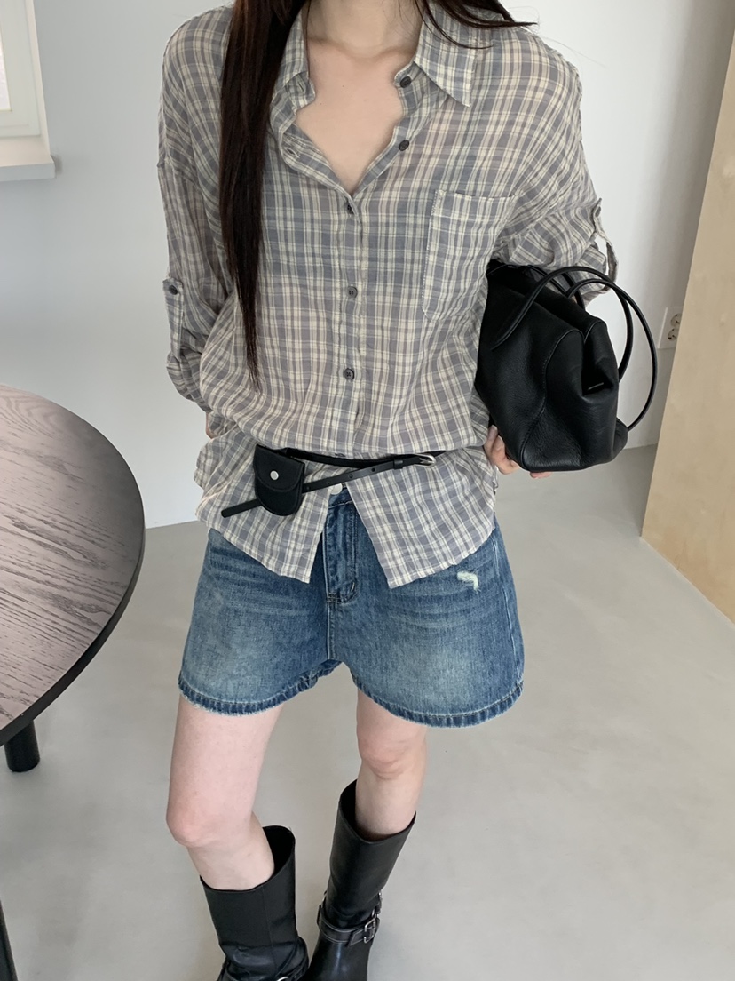 RIVER RAIN韓國東大門代購女裝新款推薦26夏季襯衫蕾絲衫RIVER RAIN襯衫/蕾絲衫