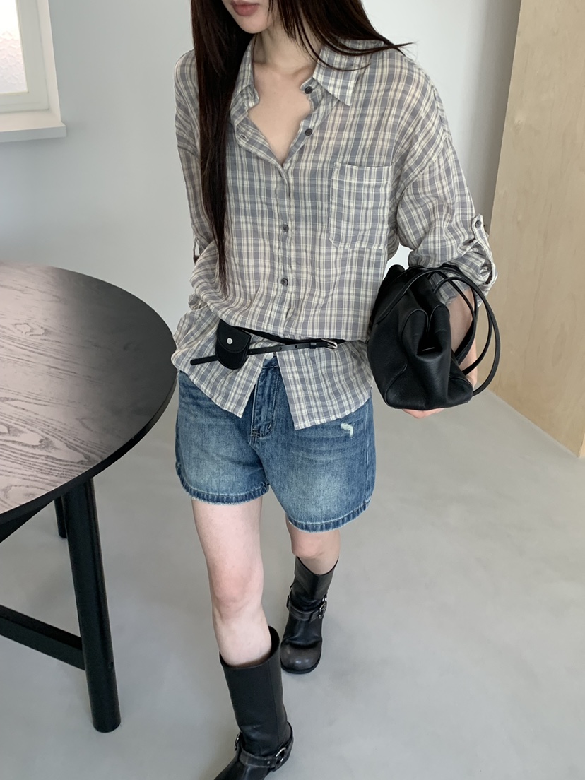 RIVER RAIN韓國東大門代購女裝新款推薦26夏季襯衫蕾絲衫RIVER RAIN襯衫/蕾絲衫
