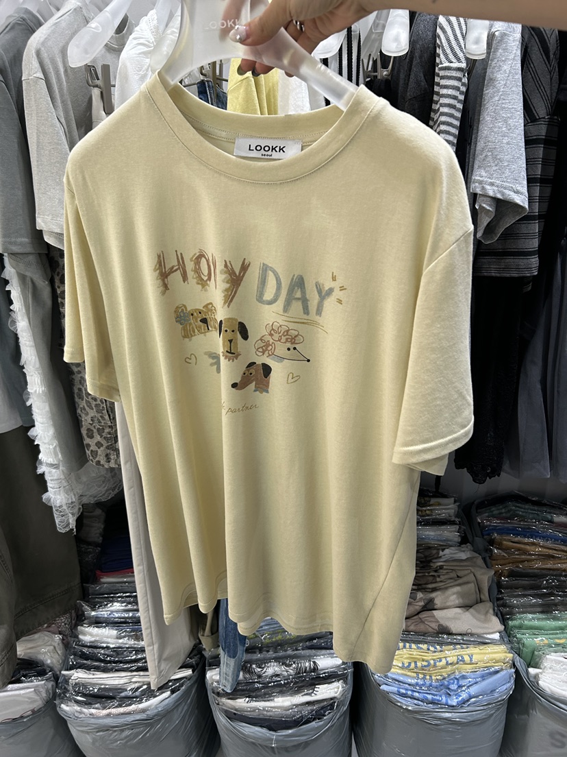 LOOKK/MIMME韓國代購女士新品26春夏時尚休閑熱賣推薦T恤LOOKK/MIMMET恤圖色4