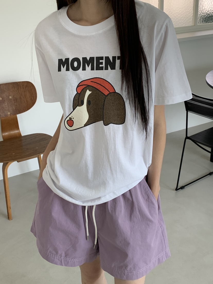 RIVER RAIN韓國直郵女裝新品人氣推薦時尚熱賣26夏季T恤狗狗RIVER RAINT恤