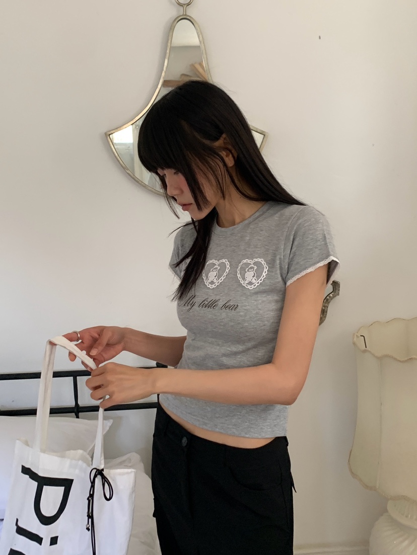 MORE THAN-P韓國東大門代購女裝新品26春夏時尚26夏季T恤MORE THANT恤