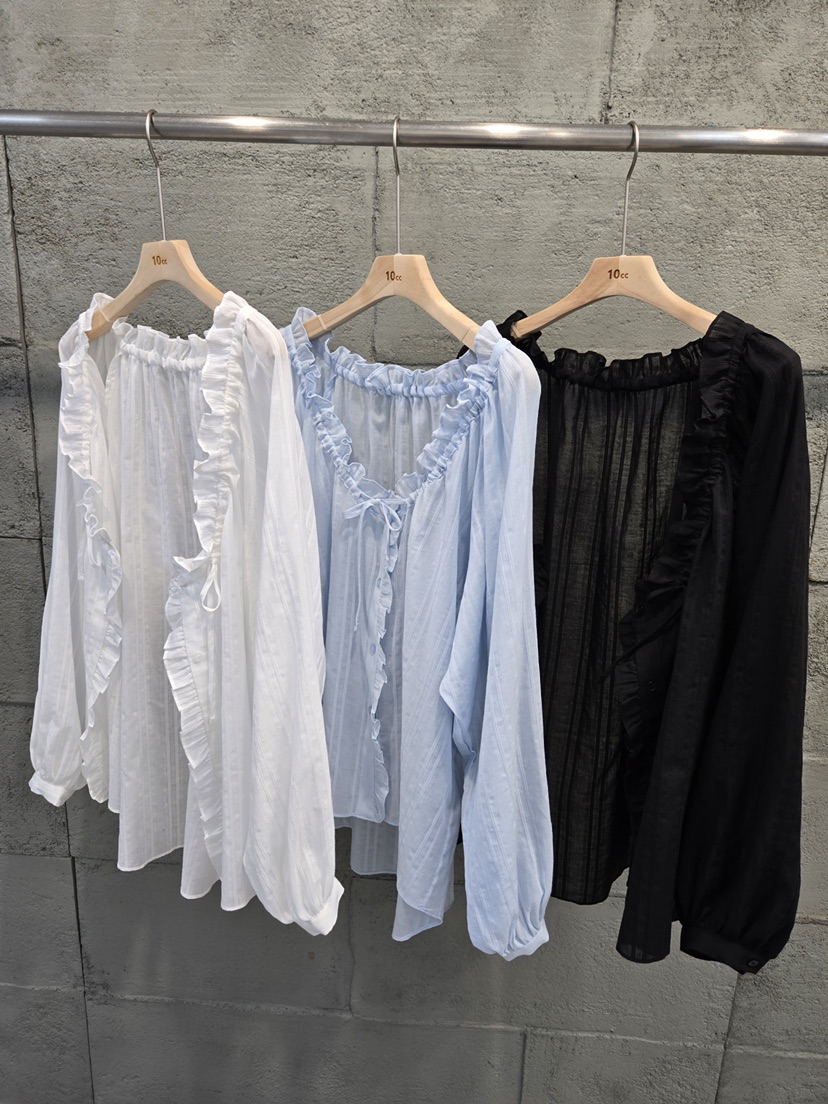 10CC韓國東大門代購女士新品26春夏26夏季職業襯衫蕾絲衫10CC襯衫/蕾絲衫
