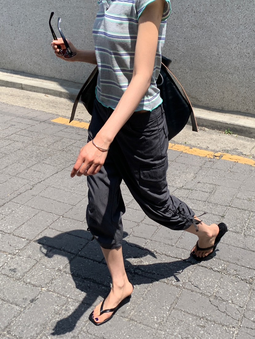 MORE THAN-P韓國東大門代購女士新款26夏季休閑褲七分褲MORE THAN休閑褲