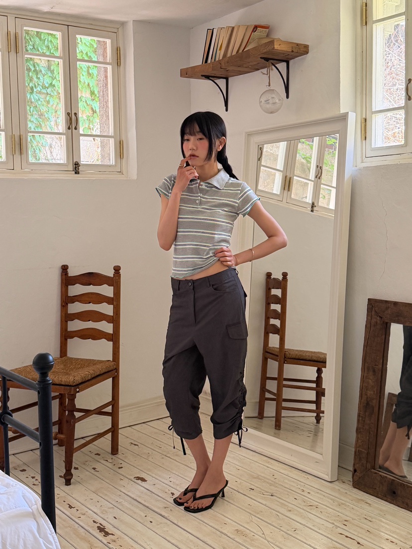 MORE THAN-P韓國東大門代購女士新款26夏季休閑褲七分褲MORE THAN休閑褲