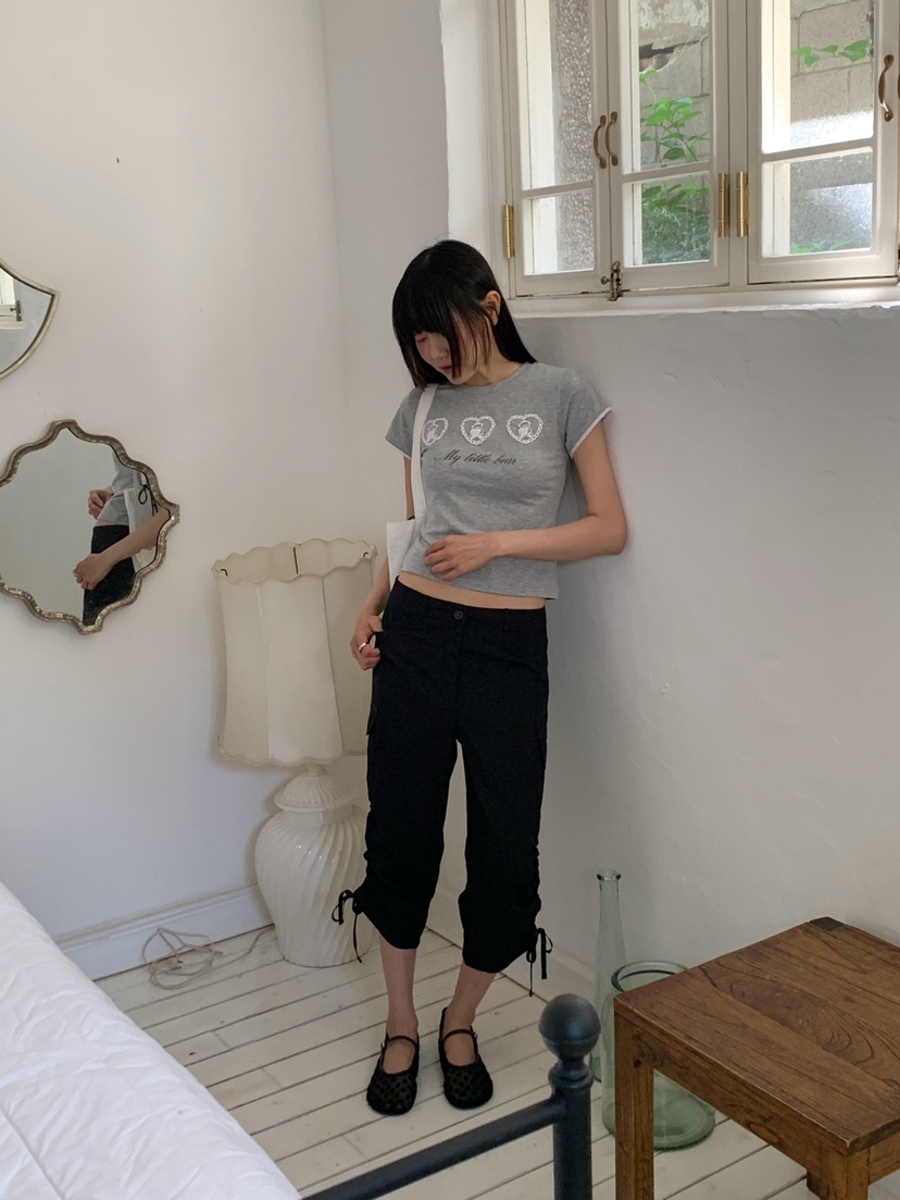 MORE THAN-P韓國東大門代購女士新款26夏季休閑褲七分褲MORE THAN休閑褲