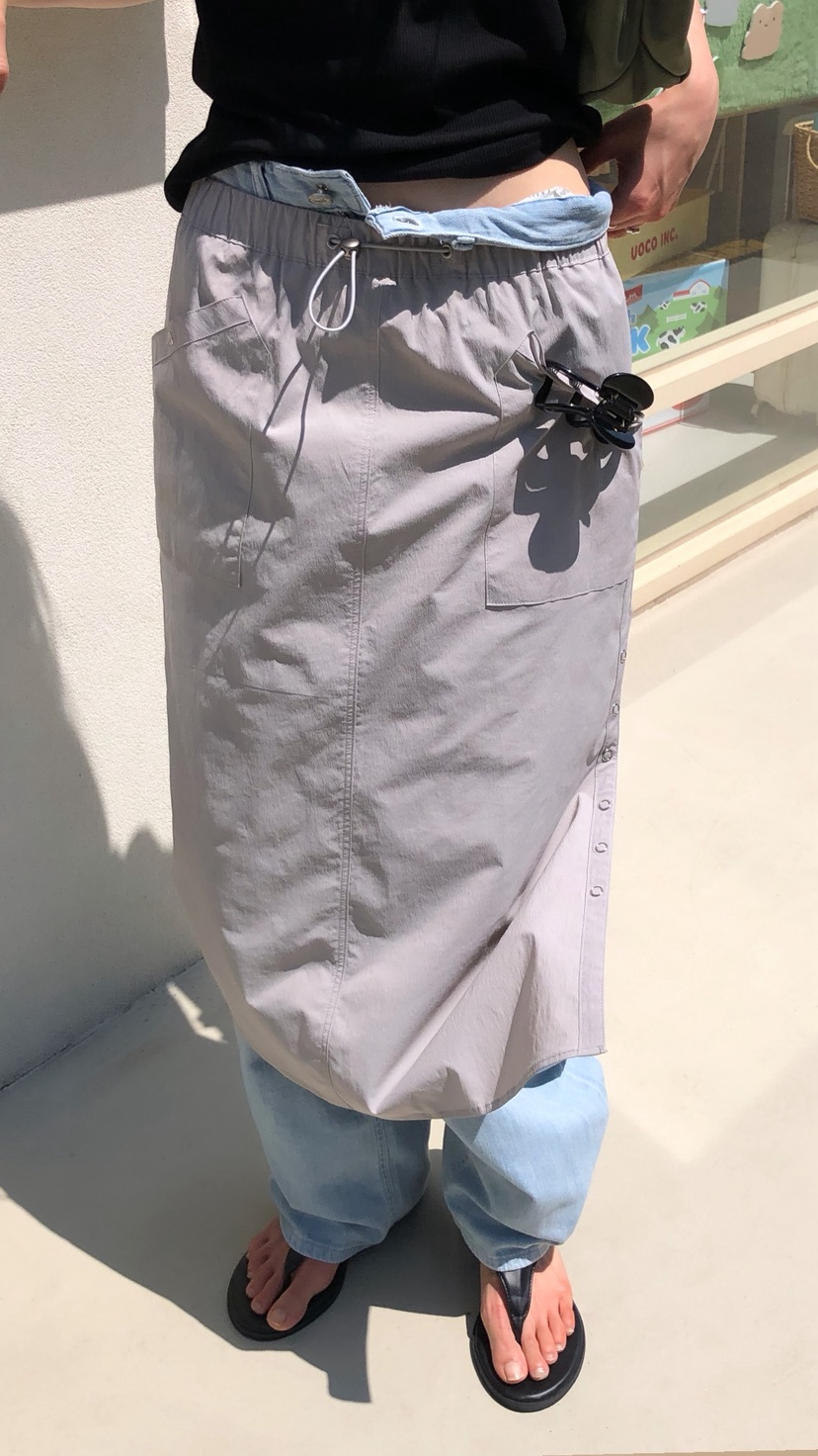 OVER RICH韓國直郵女士新款休閑人氣26春夏半身裙中短裙OVER RICH半身裙/中短裙