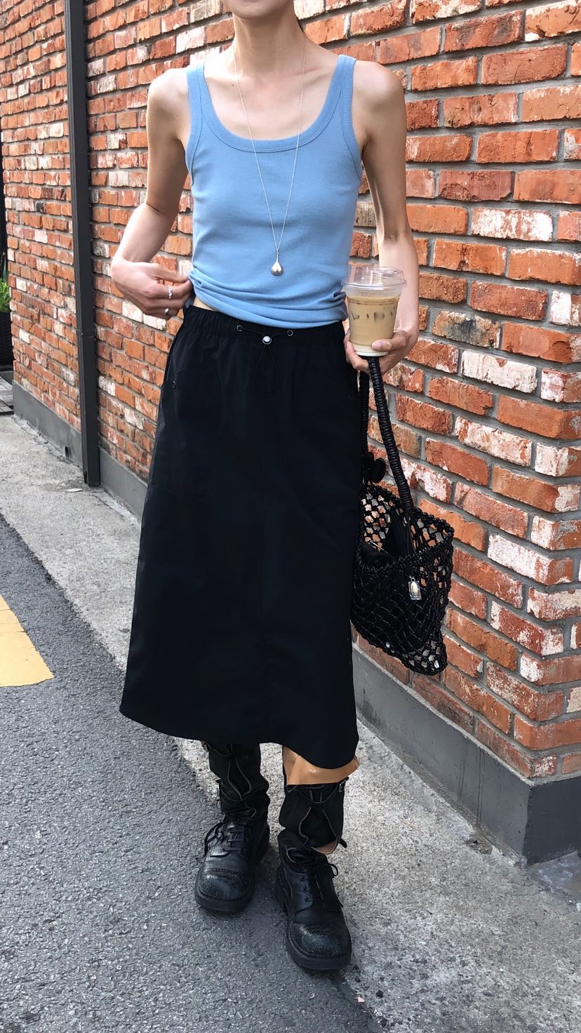 OVER RICH韓國直郵女士新款休閑人氣26春夏半身裙中短裙OVER RICH半身裙/中短裙