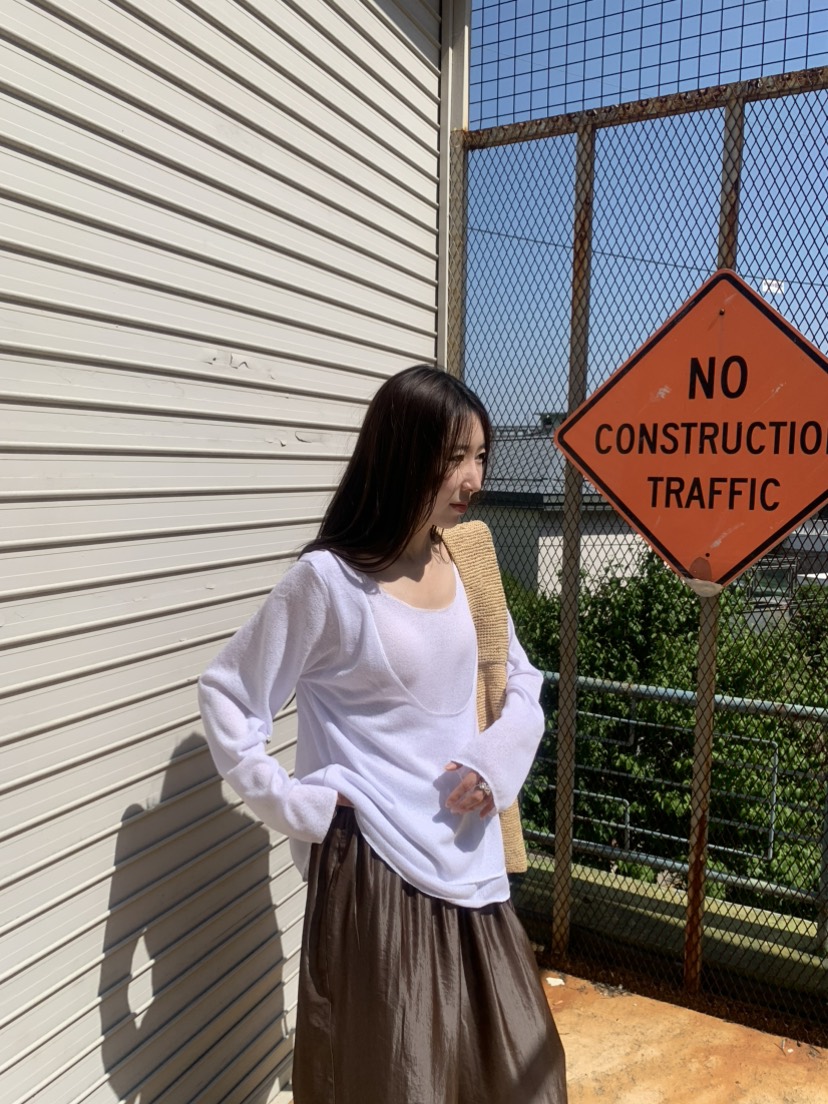 LE AVE韓國東大門直郵女士新品休閑熱賣人氣26春夏針織衫雙面LE AVE針織衫