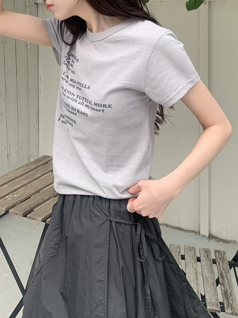 LE AVE韓國直郵女士新款時尚職業推薦人氣休閑26春夏T恤復古LE AVET恤