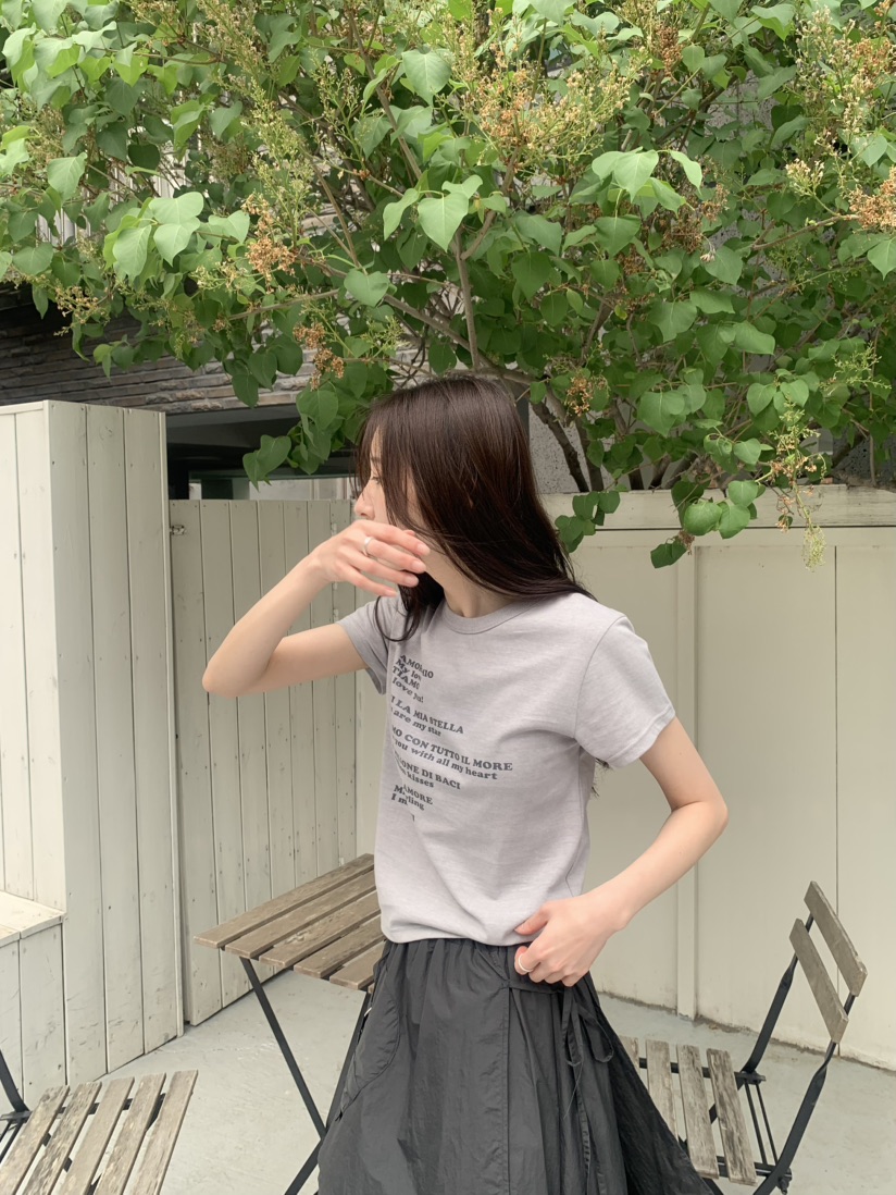 LE AVE韓國直郵女士新款時尚職業推薦人氣休閑26春夏T恤復古LE AVET恤