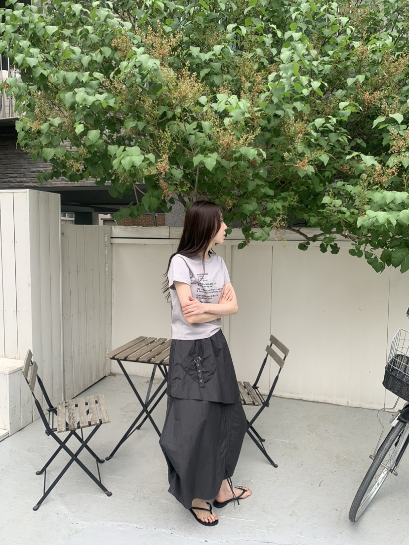 LE AVE韓國直郵女士新款時尚職業推薦人氣休閑26春夏T恤復古LE AVET恤