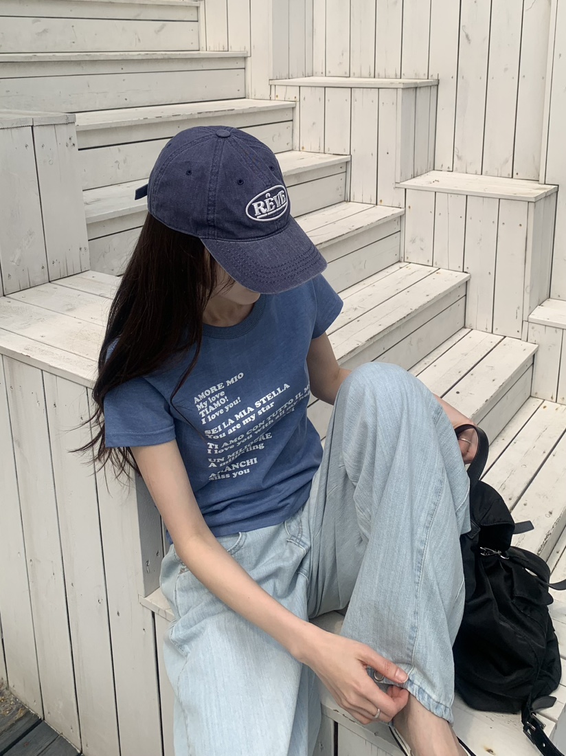 LE AVE韓國直郵女士新款時尚職業推薦人氣休閑26春夏T恤復古LE AVET恤