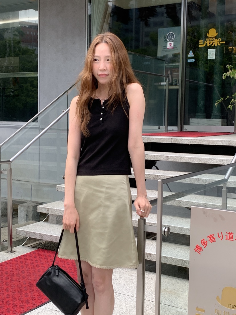 LONG PEAK韓國直郵實拍女士新品26夏季吊帶背心莫代爾紐扣LONG PEAK吊帶/背心