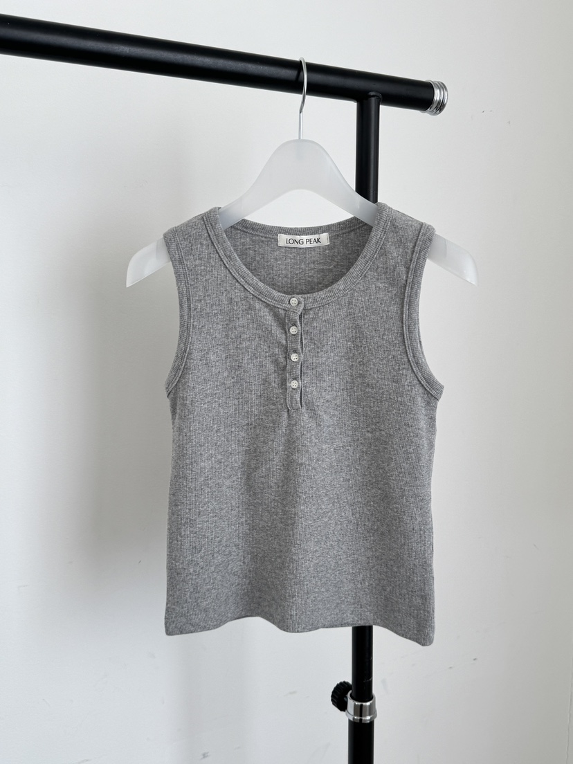 LONG PEAK韓國直郵實拍女士新品26夏季吊帶背心莫代爾紐扣LONG PEAK吊帶/背心圖色2