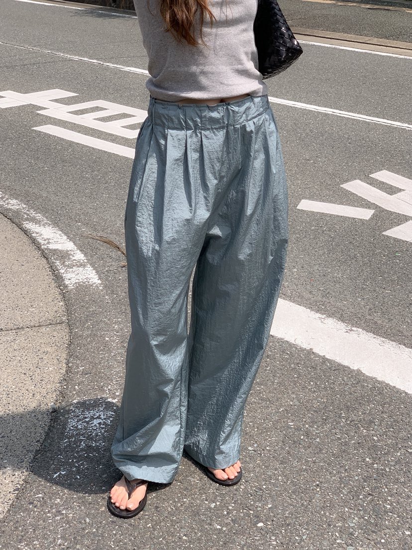 LONG PEAK韓國代購女士新款26春夏熱賣休閑人氣休閑褲褶裥LONG PEAK休閑褲