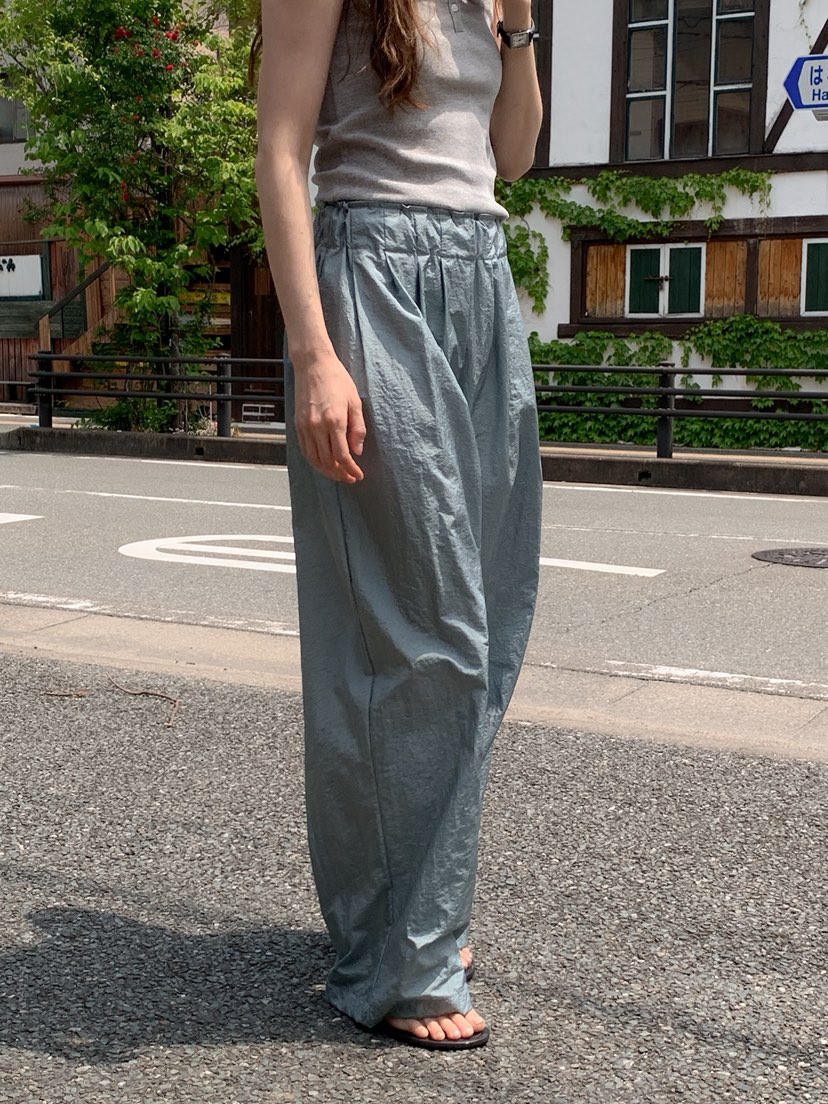 LONG PEAK韓國代購女士新款26春夏熱賣休閑人氣休閑褲褶裥LONG PEAK休閑褲