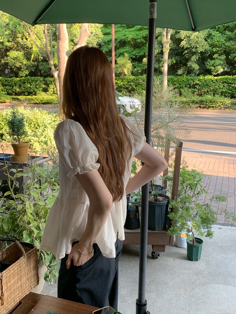 LONG PEAK東大門實拍韓國女裝新款休閑人氣推薦襯衫蕾絲衫LONG PEAK襯衫/蕾絲衫