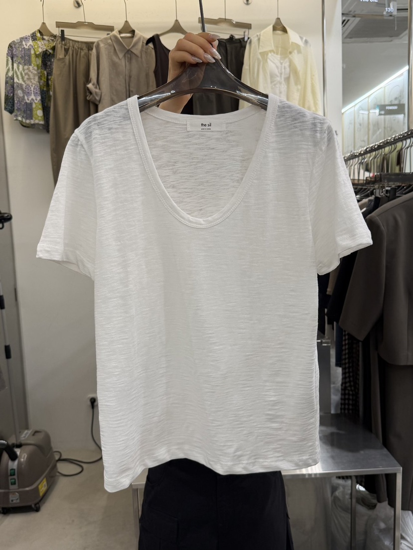 THE SIL韓國直郵實拍女士新品時尚26夏季休閑熱賣T恤U領THE SIL/1 2ILLYT恤圖色3