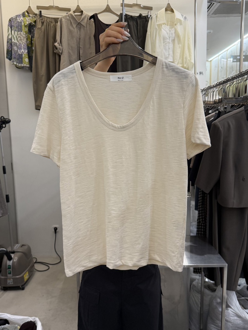 THE SIL韓國直郵實拍女士新品時尚26夏季休閑熱賣T恤U領THE SIL/1 2ILLYT恤圖色4