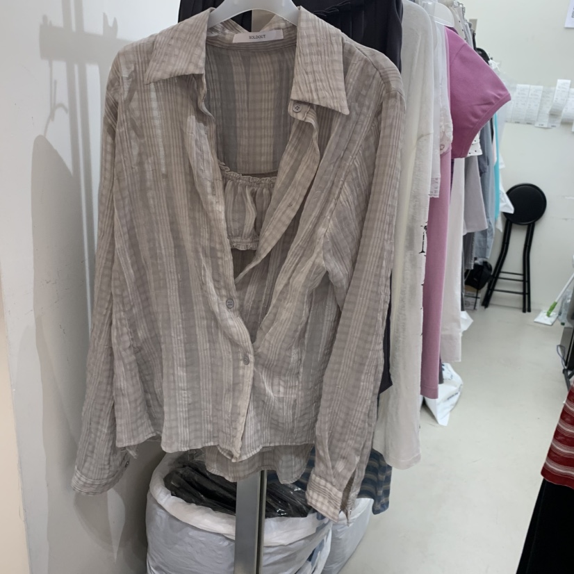 SOLD OUT韓國東大門直郵女士新款26春夏人氣26夏季套裝套裝SOLD OUT套裝圖色1