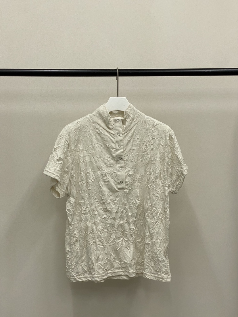 MUCH MORE/JACKPOT韓國代購女裝新品推薦26夏季T恤褶皺MUCH MORE/JACKPOTT恤圖色1