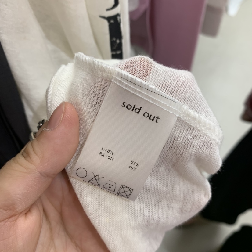 SOLD OUT韓國東大門直郵女裝新品時尚推薦26春夏長袖T恤亞麻SOLD OUT長袖T恤
