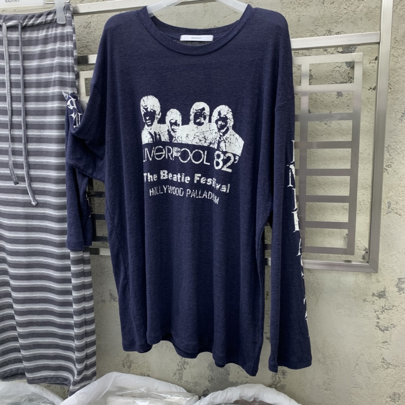 SOLD OUT韓國東大門直郵女裝新品時尚推薦26春夏長袖T恤亞麻SOLD OUT長袖T恤圖色2